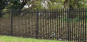 Black Steel Palisade Fencing