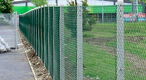 Chain Link Fencing on Concrete Posts