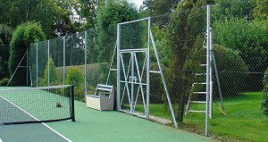 Chain Link Fencing on Tennis Court