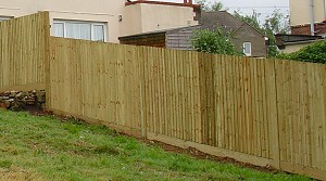 Closeboard Fencing Sloping