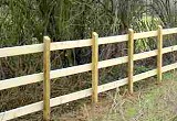 Post and rail fencing