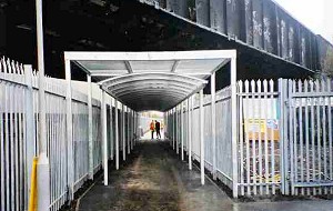 Steel Palisade Fencing with Roof